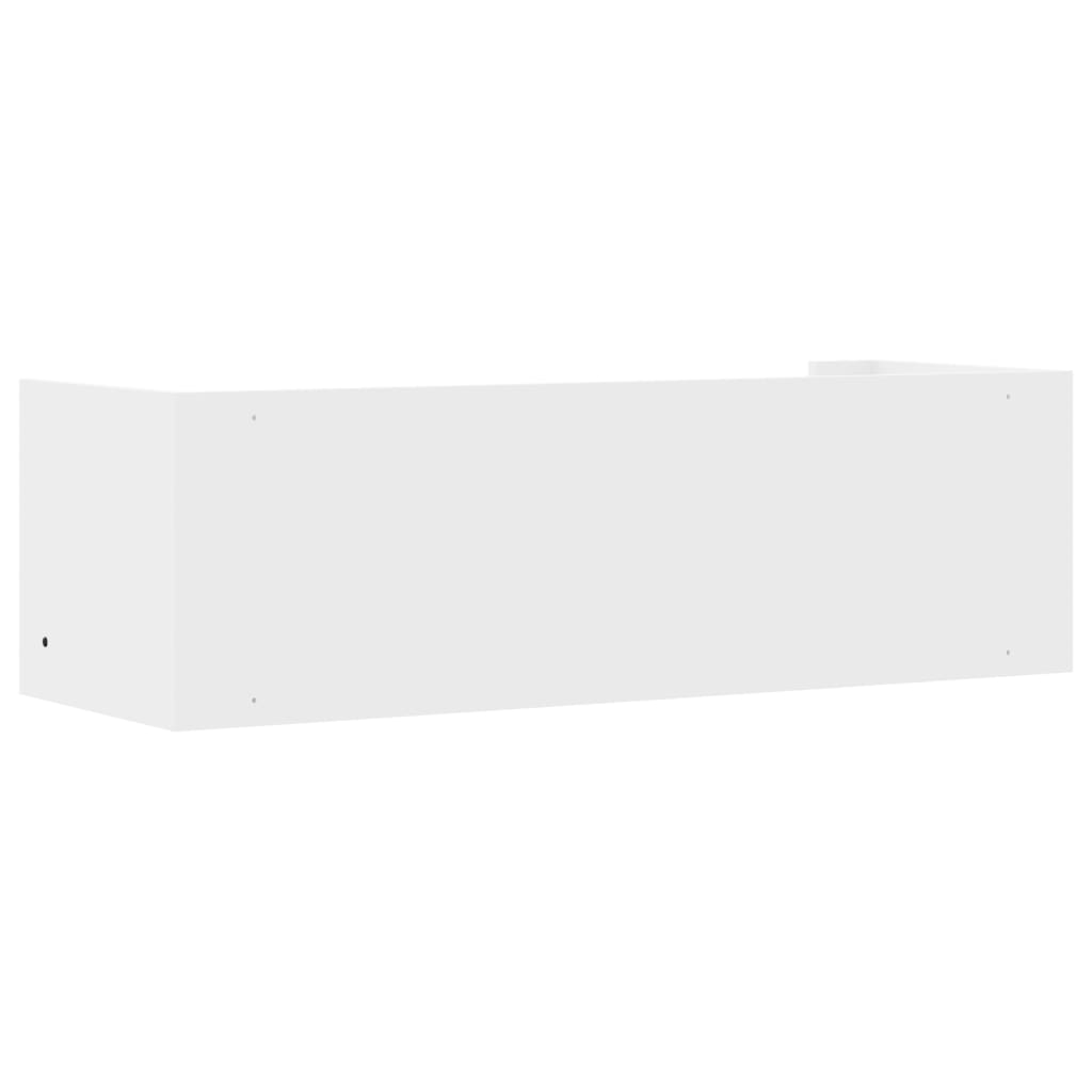 Wandschap 100x35x30,5 cm bewerkt hout wit is nu te koop bij PeponiXL, paradijselijk wonen!