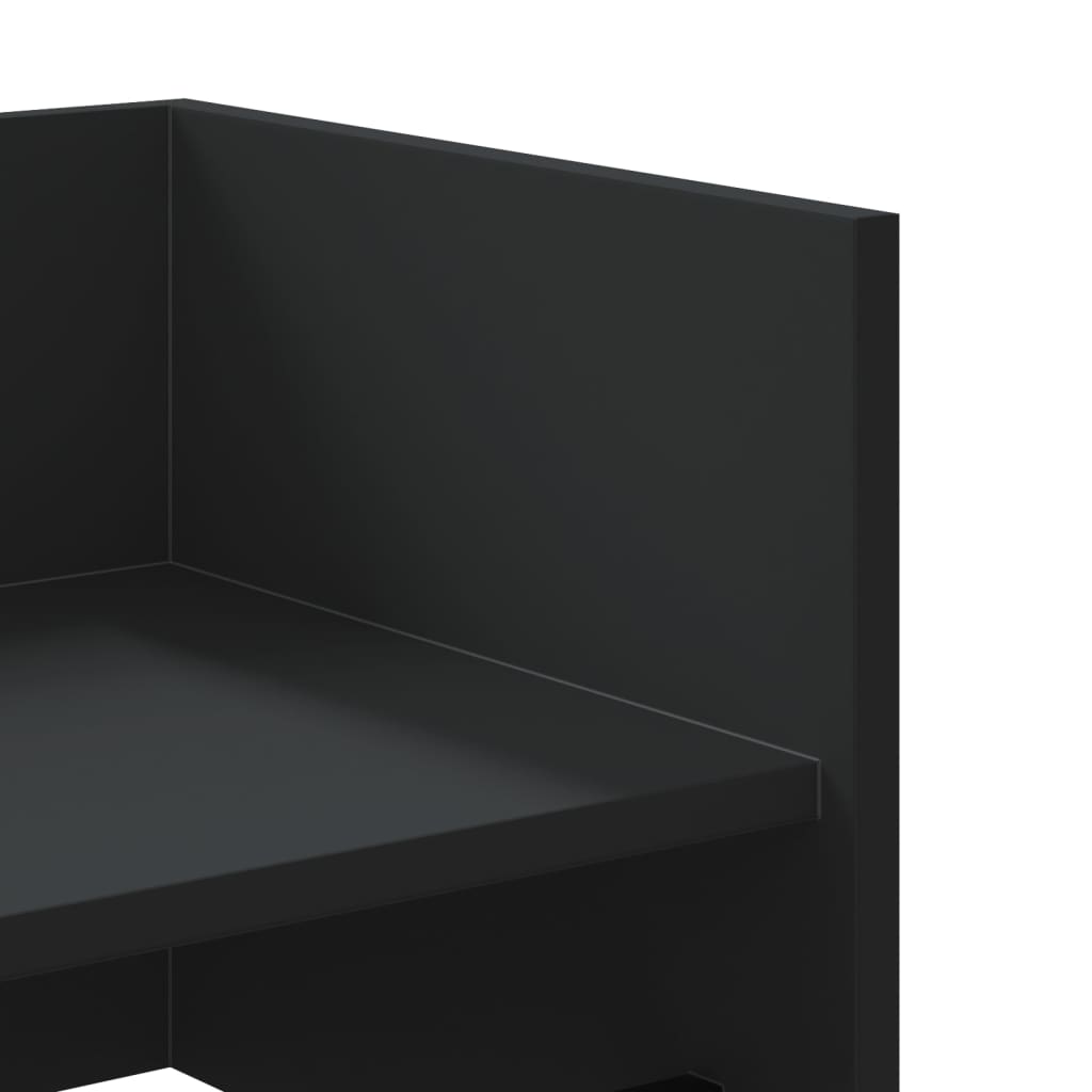 Wandschap 100x35x30,5 cm bewerkt hout zwart is nu te koop bij PeponiXL, paradijselijk wonen!