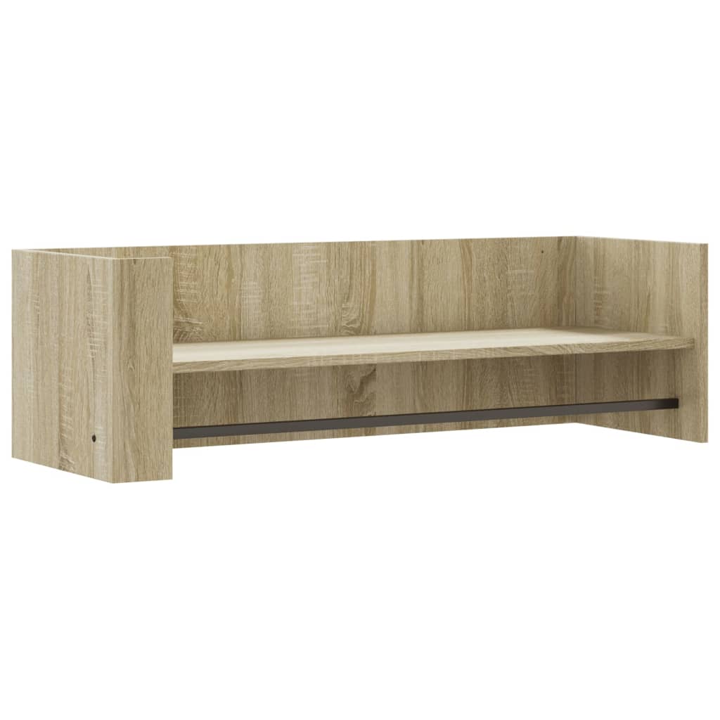 Wandschap 100x35x30,5 cm bewerkt hout sonoma eikenkleurig is nu te koop bij PeponiXL, paradijselijk wonen!