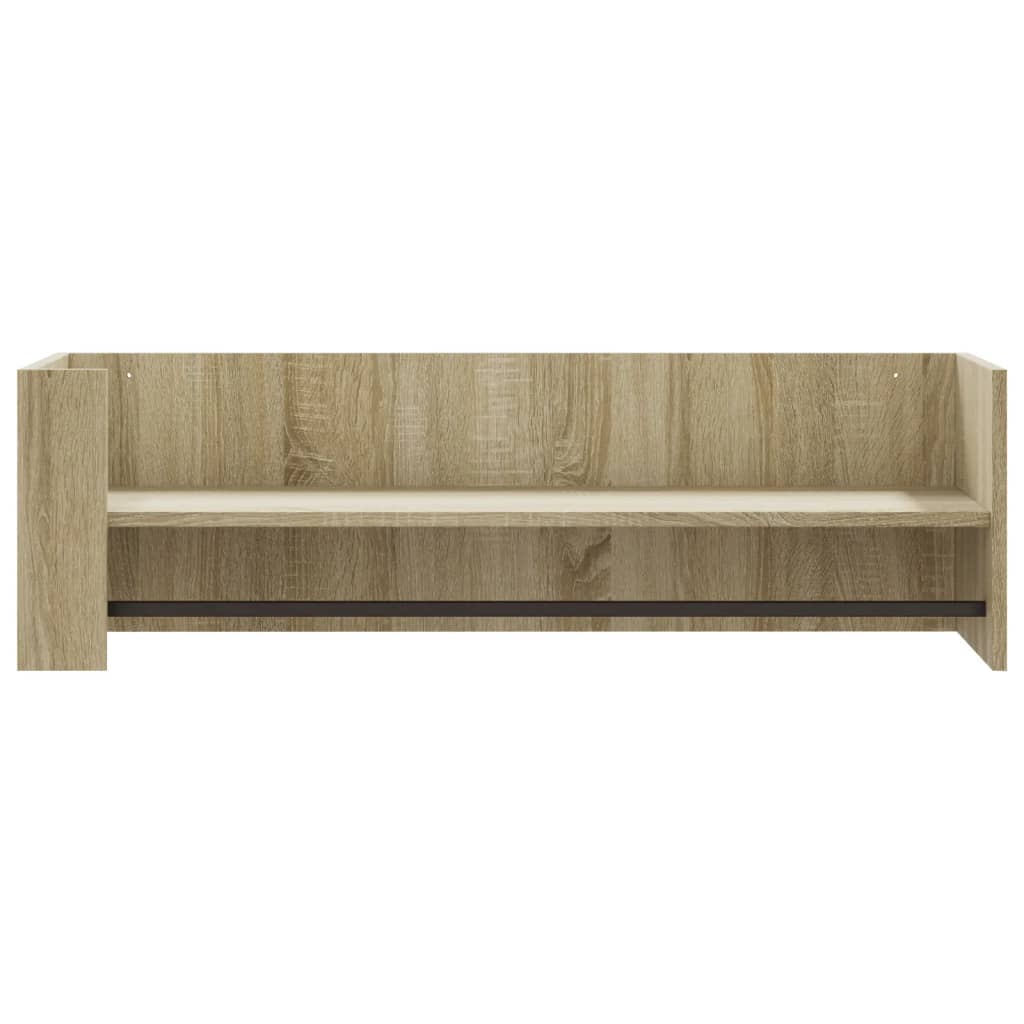 Wandschap 100x35x30,5 cm bewerkt hout sonoma eikenkleurig is nu te koop bij PeponiXL, paradijselijk wonen!