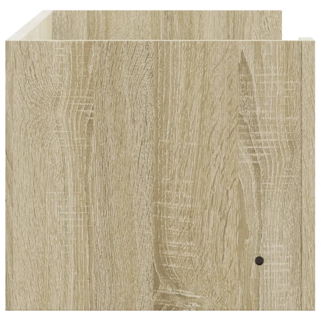 Wandschap 100x35x30,5 cm bewerkt hout sonoma eikenkleurig is nu te koop bij PeponiXL, paradijselijk wonen!