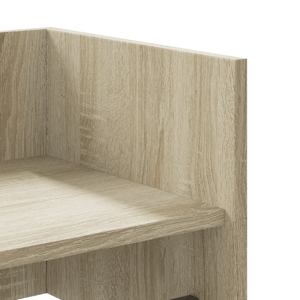 Wandschap 100x35x30,5 cm bewerkt hout sonoma eikenkleurig is nu te koop bij PeponiXL, paradijselijk wonen!
