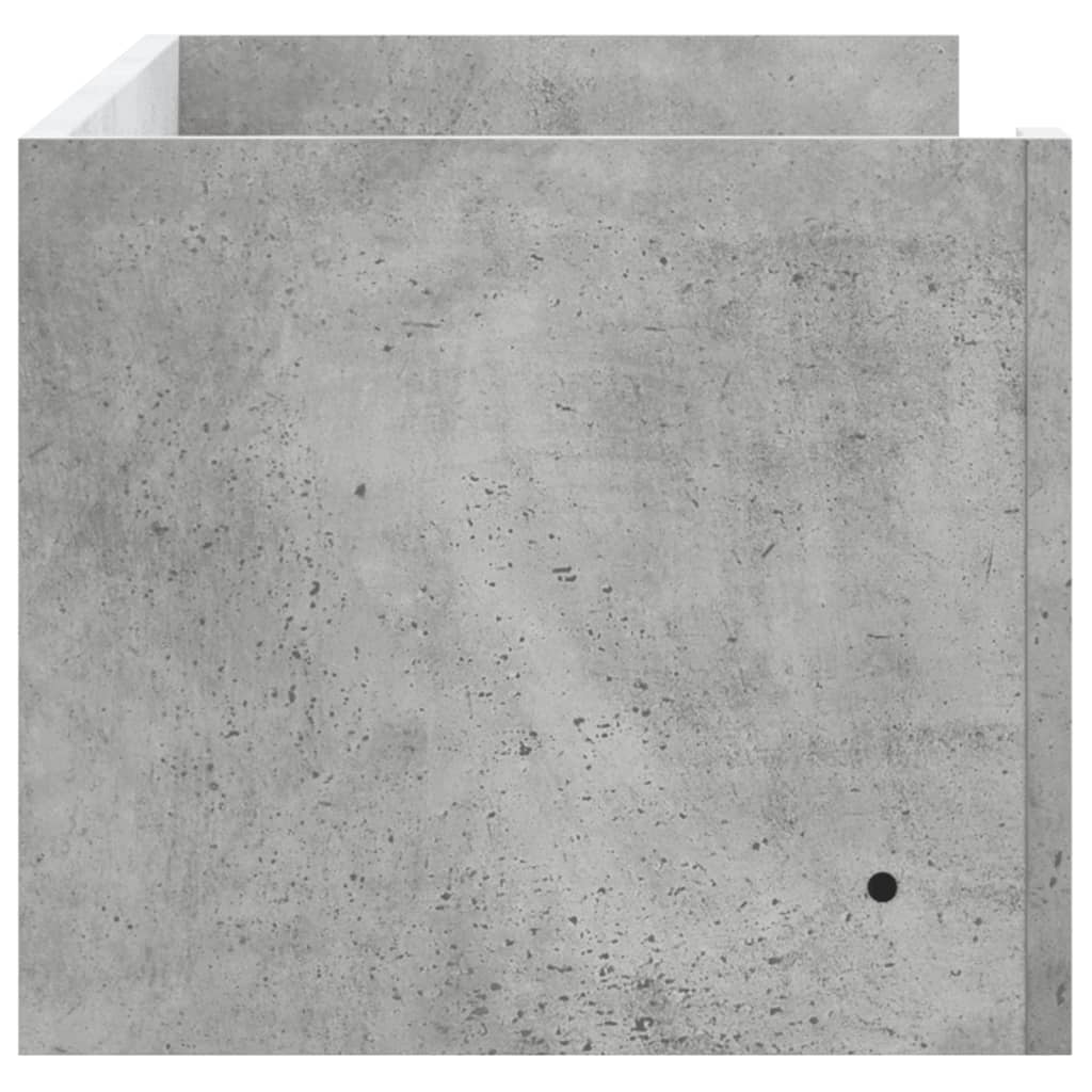 Wandschap 100x35x30,5 cm bewerkt hout betongrijs is nu te koop bij PeponiXL, paradijselijk wonen!