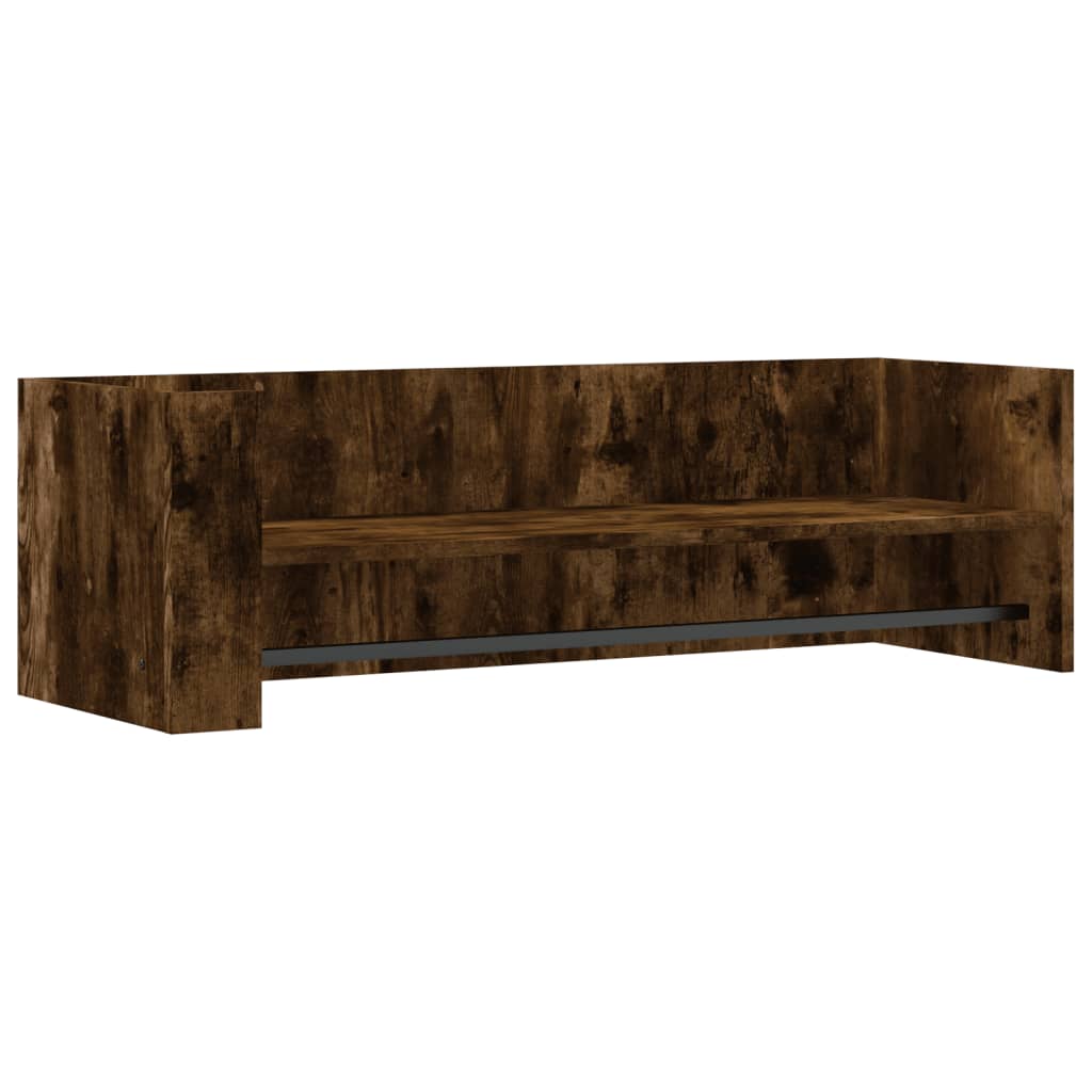 Wandschap 100x35x30,5 cm bewerkt hout gerookt eikenkleurig is nu te koop bij PeponiXL, paradijselijk wonen!