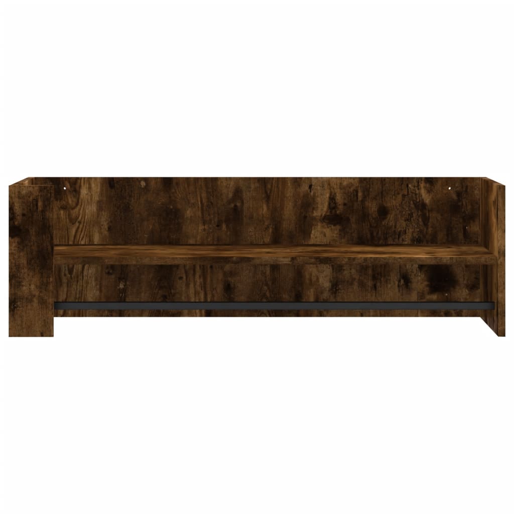 Wandschap 100x35x30,5 cm bewerkt hout gerookt eikenkleurig is nu te koop bij PeponiXL, paradijselijk wonen!