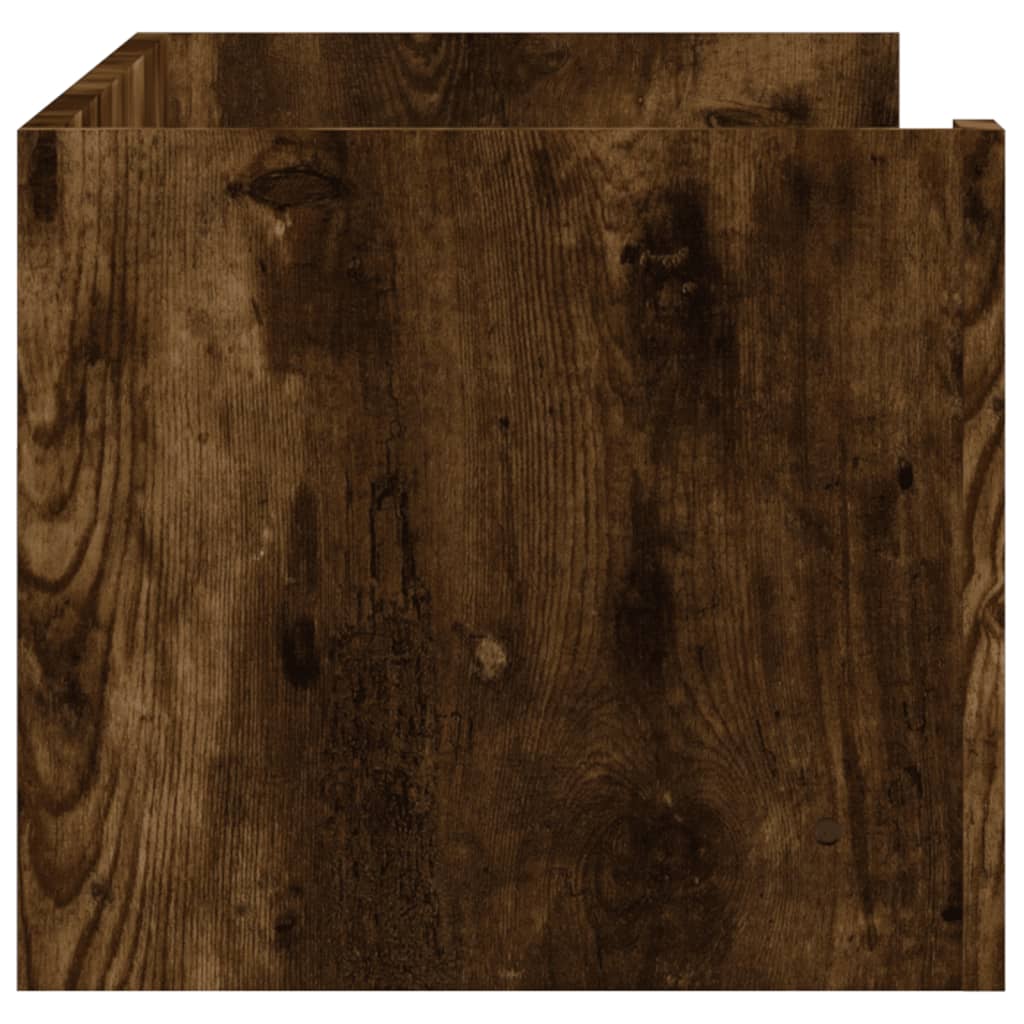 Wandschap 100x35x30,5 cm bewerkt hout gerookt eikenkleurig is nu te koop bij PeponiXL, paradijselijk wonen!