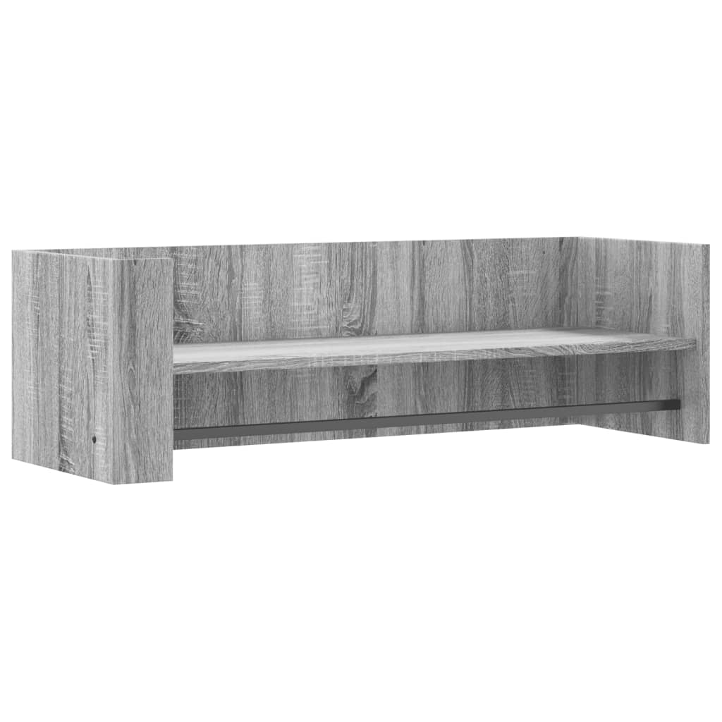 Wandschap 100x35x30,5 cm bewerkt hout grijs sonoma eikenkleurig is nu te koop bij PeponiXL, paradijselijk wonen!