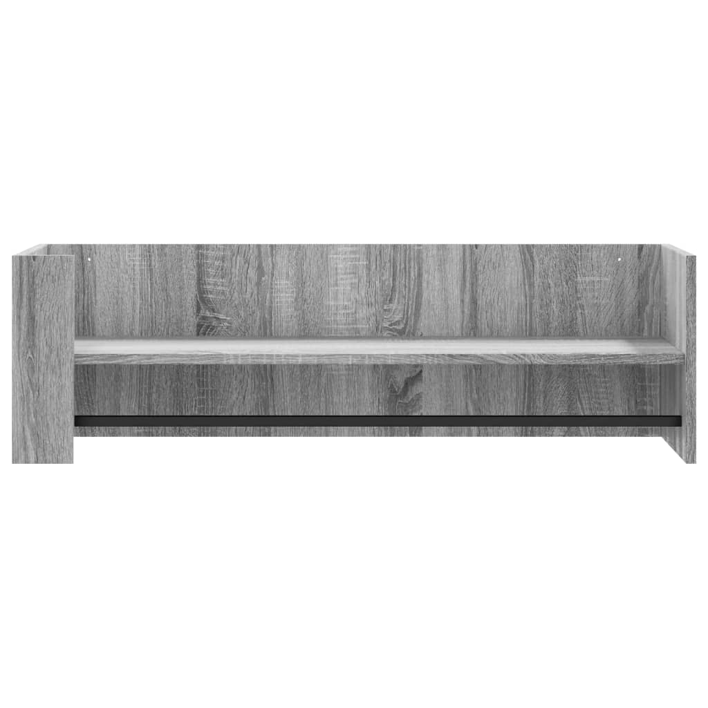 Wandschap 100x35x30,5 cm bewerkt hout grijs sonoma eikenkleurig is nu te koop bij PeponiXL, paradijselijk wonen!