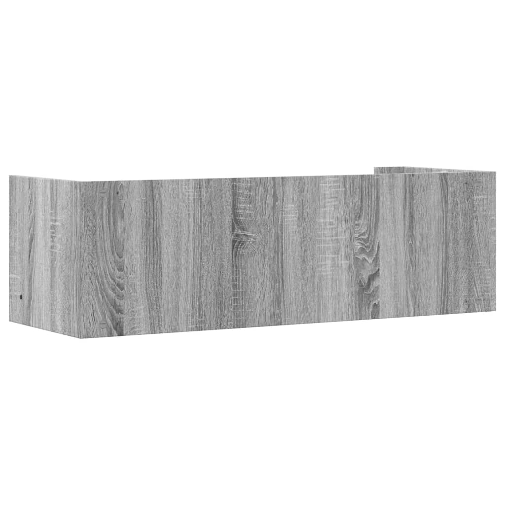 Wandschap 100x35x30,5 cm bewerkt hout grijs sonoma eikenkleurig is nu te koop bij PeponiXL, paradijselijk wonen!