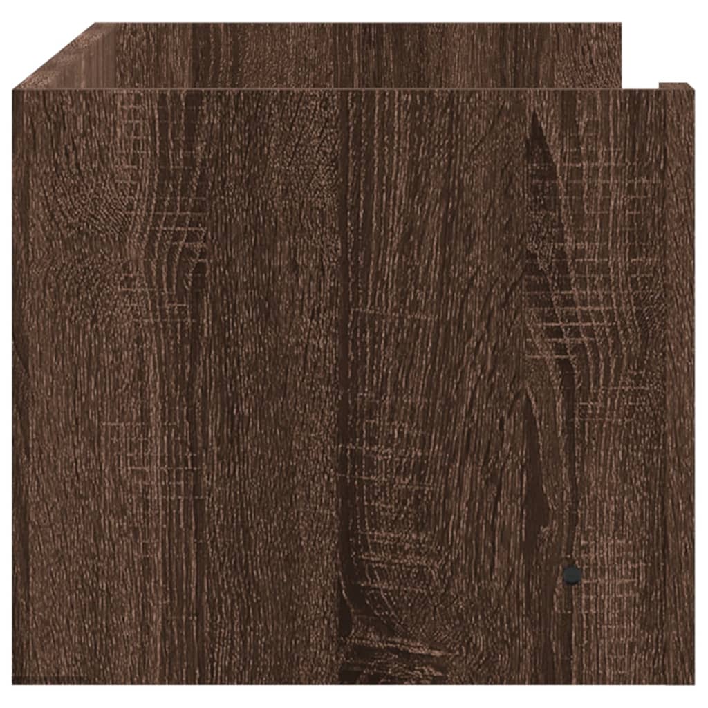 Wandschap 100x35x30,5 cm bewerkt hout bruin eikenkleurig is nu te koop bij PeponiXL, paradijselijk wonen!