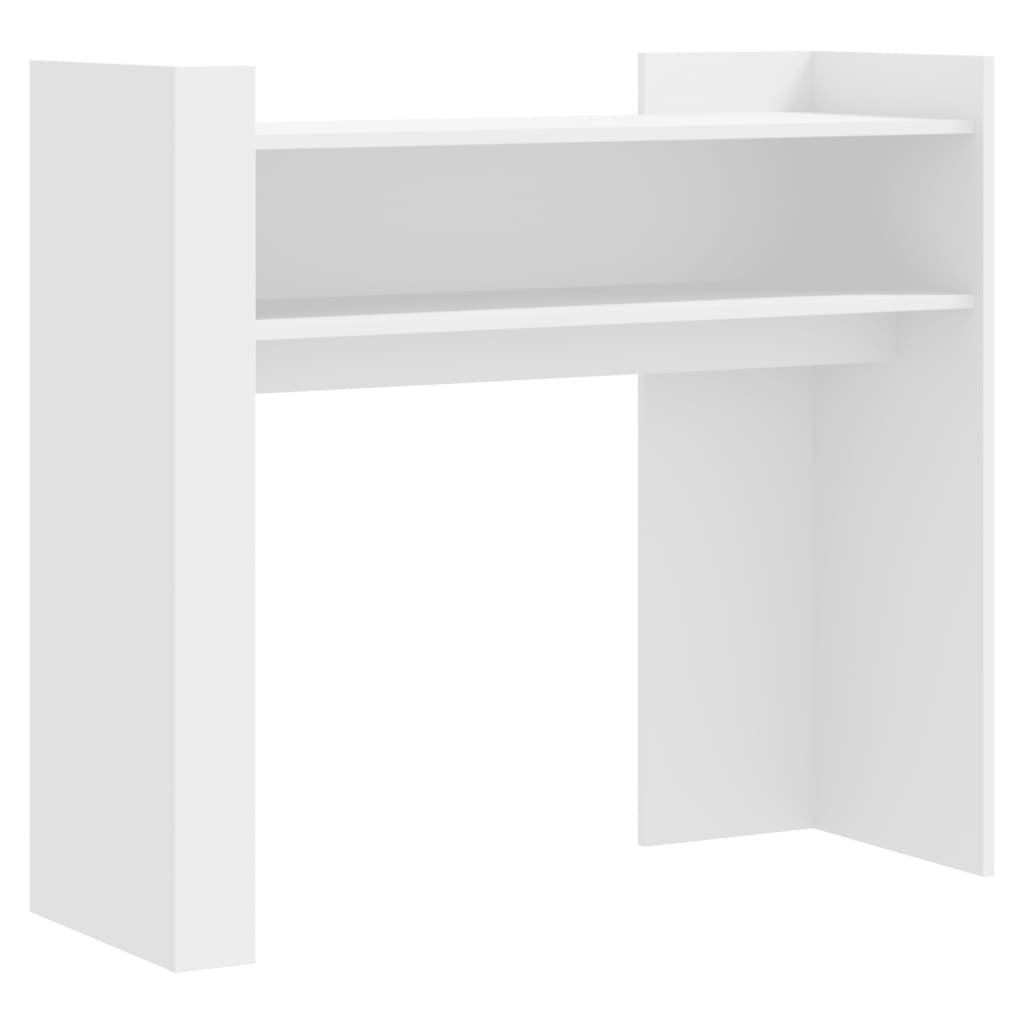 Wandtafel 100x35x90 cm bewerkt hout wit is nu te koop bij PeponiXL, paradijselijk wonen!