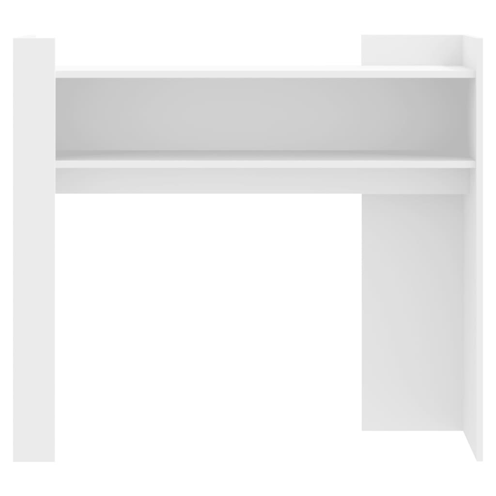 Wandtafel 100x35x90 cm bewerkt hout wit is nu te koop bij PeponiXL, paradijselijk wonen!