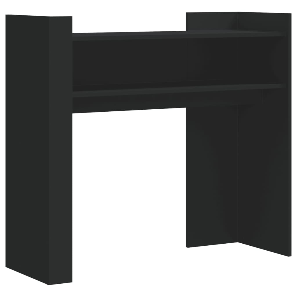Wandtafel 100x35x90 cm bewerkt hout zwart is nu te koop bij PeponiXL, paradijselijk wonen!