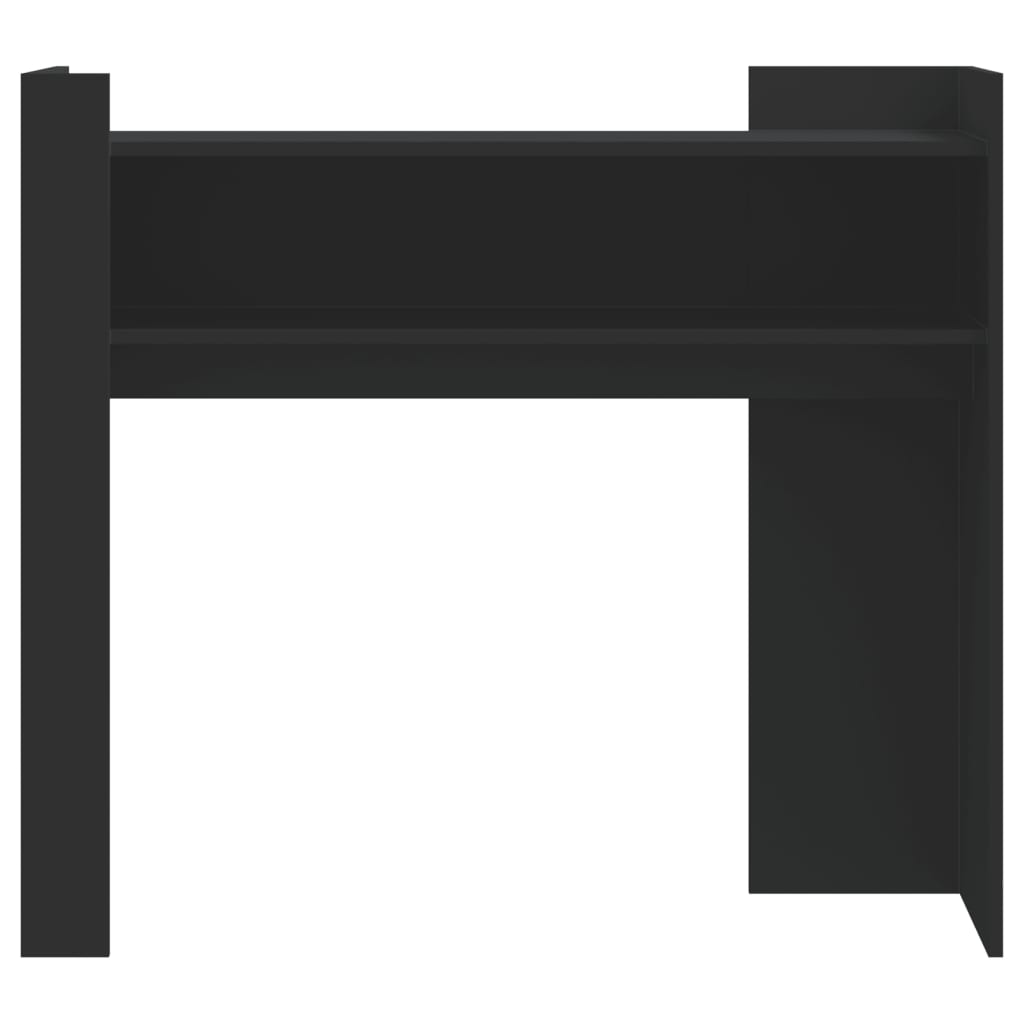 Wandtafel 100x35x90 cm bewerkt hout zwart is nu te koop bij PeponiXL, paradijselijk wonen!
