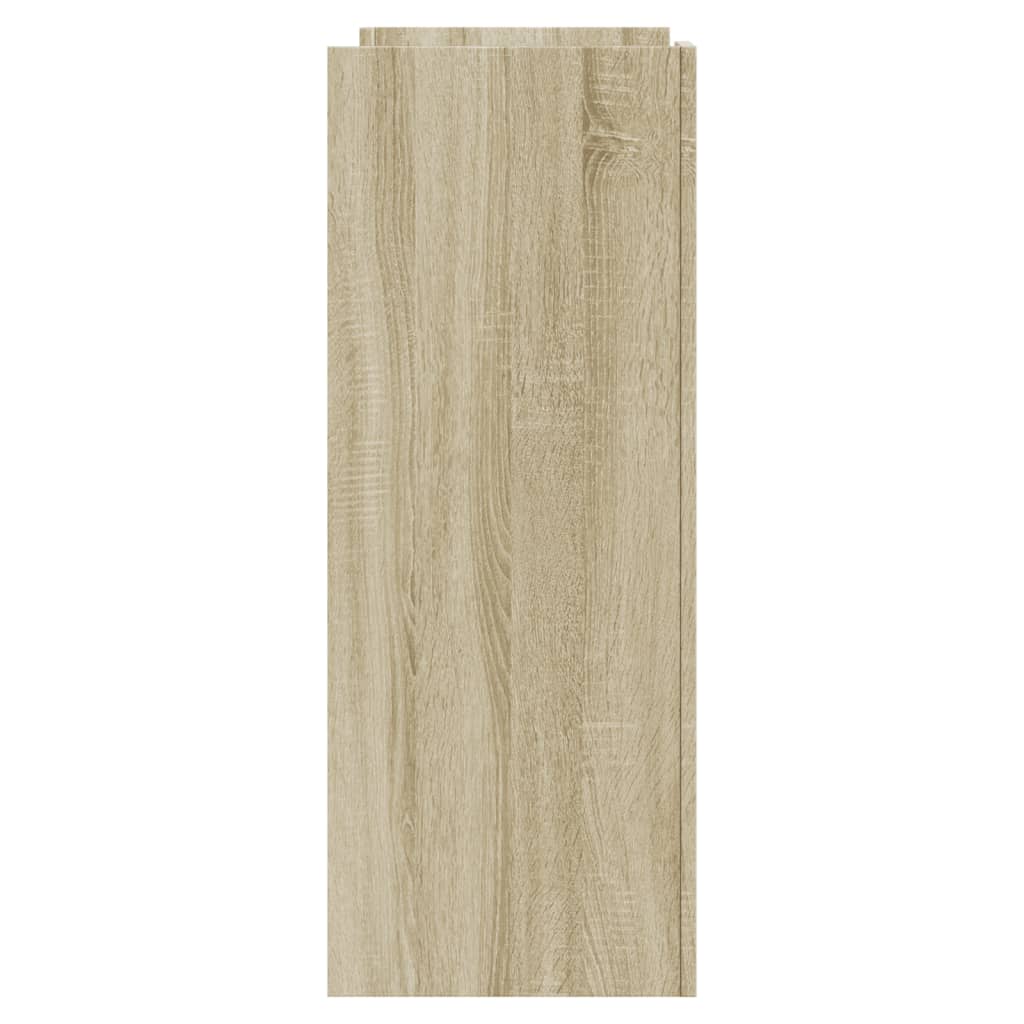 Wandtafel 100x35x90 cm bewerkt hout sonoma eikenkleurig is nu te koop bij PeponiXL, paradijselijk wonen!