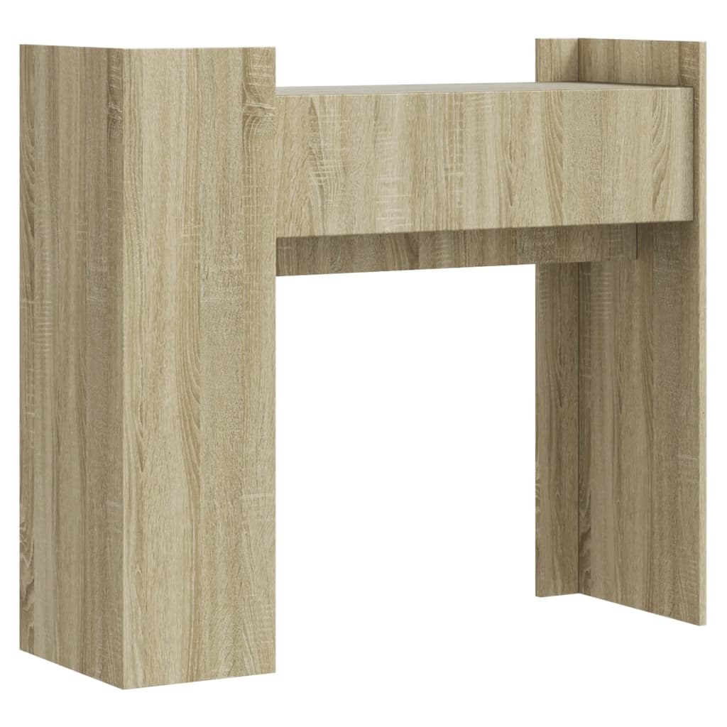 Wandtafel 100x35x90 cm bewerkt hout sonoma eikenkleurig is nu te koop bij PeponiXL, paradijselijk wonen!