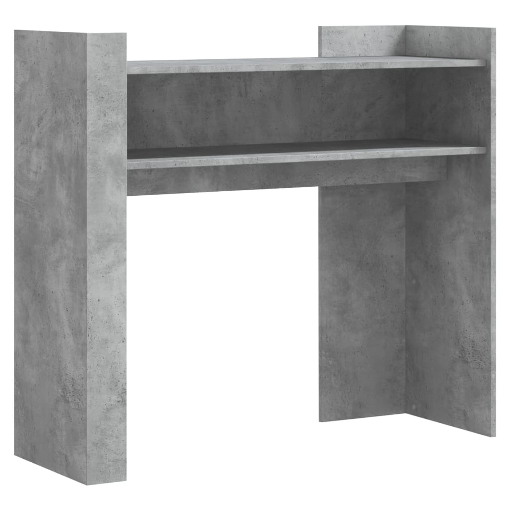 Wandtafel 100x35x90 cm bewerkt hout betongrijs is nu te koop bij PeponiXL, paradijselijk wonen!