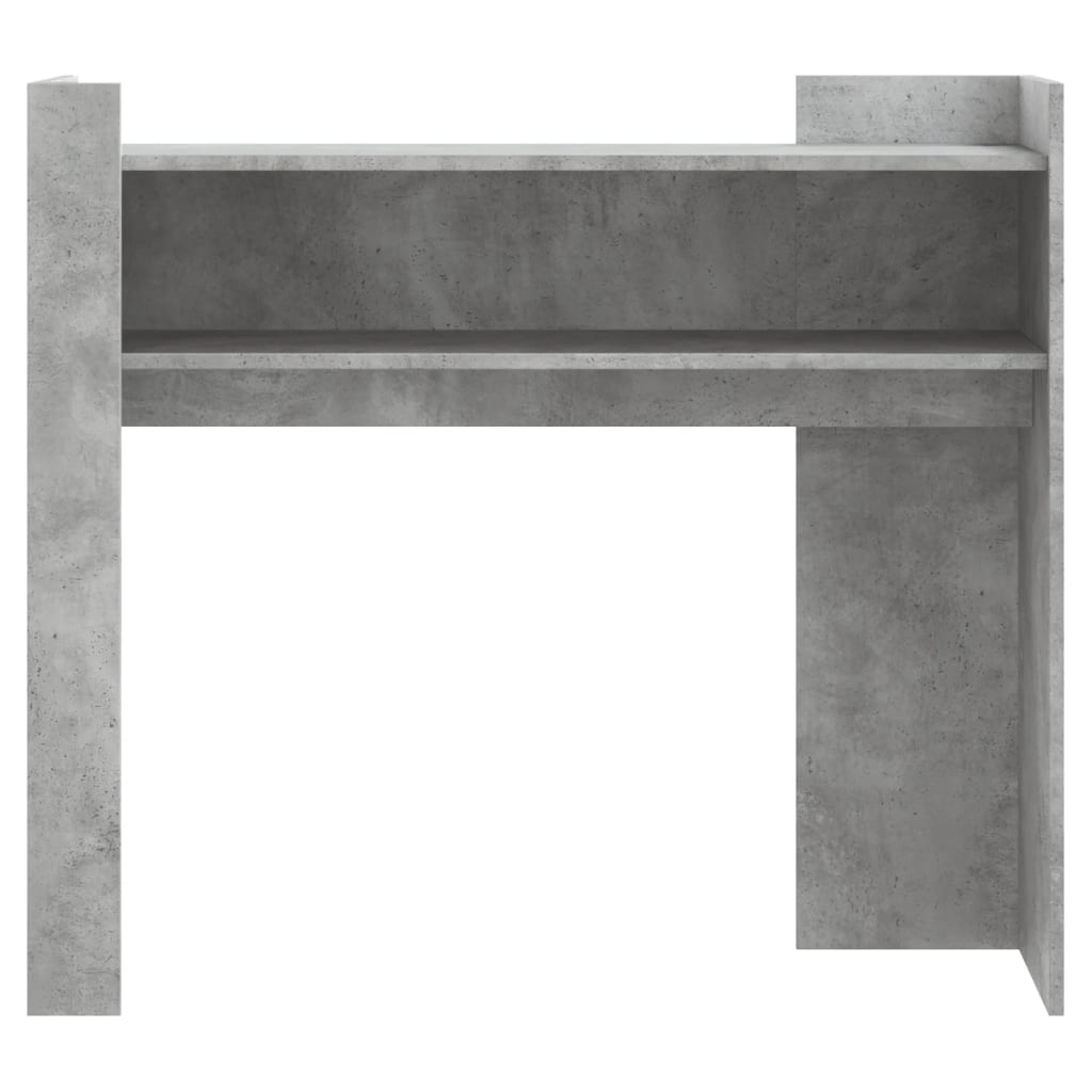 Wandtafel 100x35x90 cm bewerkt hout betongrijs is nu te koop bij PeponiXL, paradijselijk wonen!