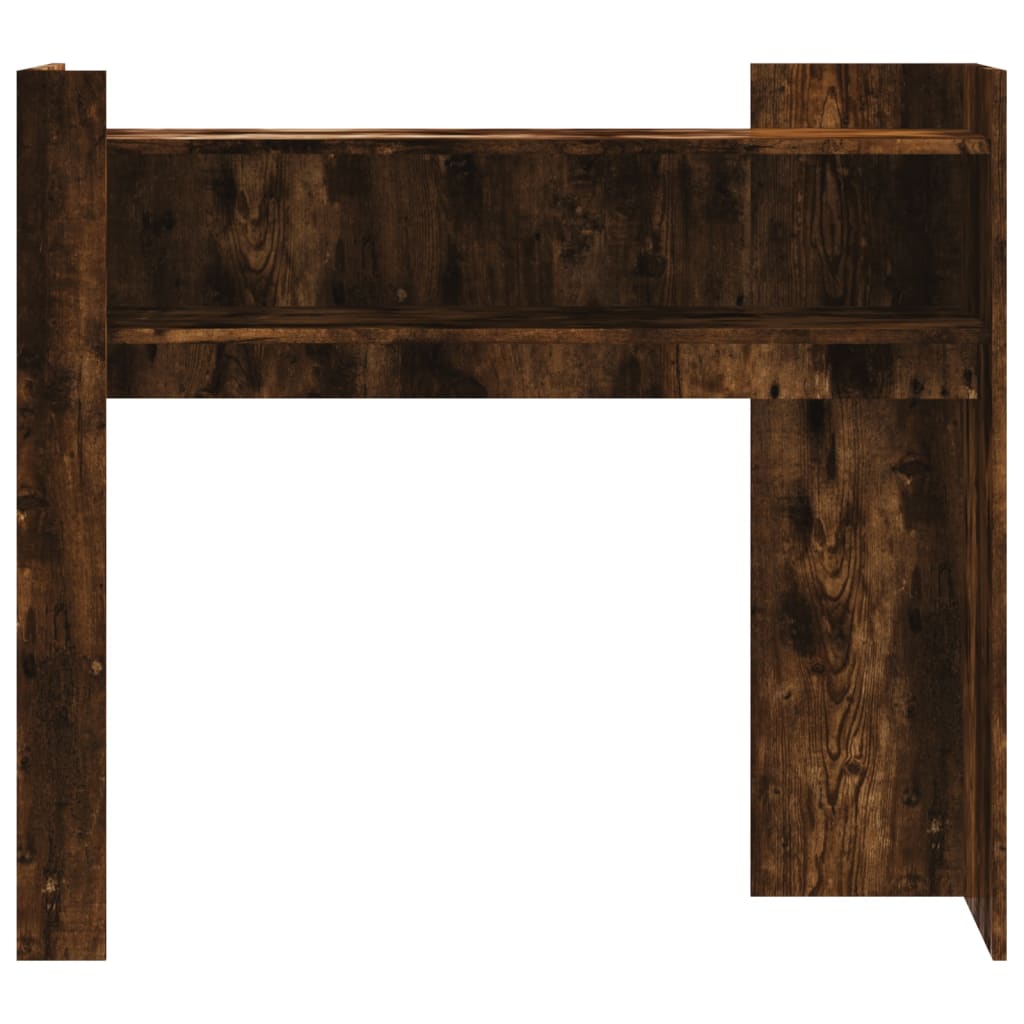 Wandtafel 100x35x90 cm bewerkt hout gerookt eikenkleurig is nu te koop bij PeponiXL, paradijselijk wonen!