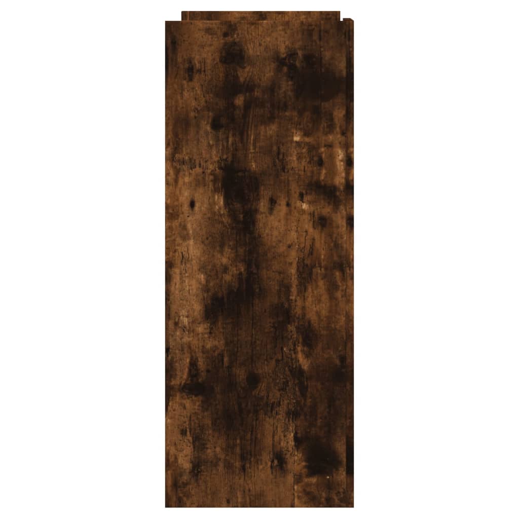 Wandtafel 100x35x90 cm bewerkt hout gerookt eikenkleurig is nu te koop bij PeponiXL, paradijselijk wonen!