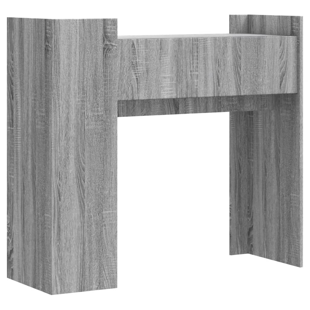 Wandtafel 100x35x90 cm bewerkt hout grijs sonoma eikenkleurig is nu te koop bij PeponiXL, paradijselijk wonen!