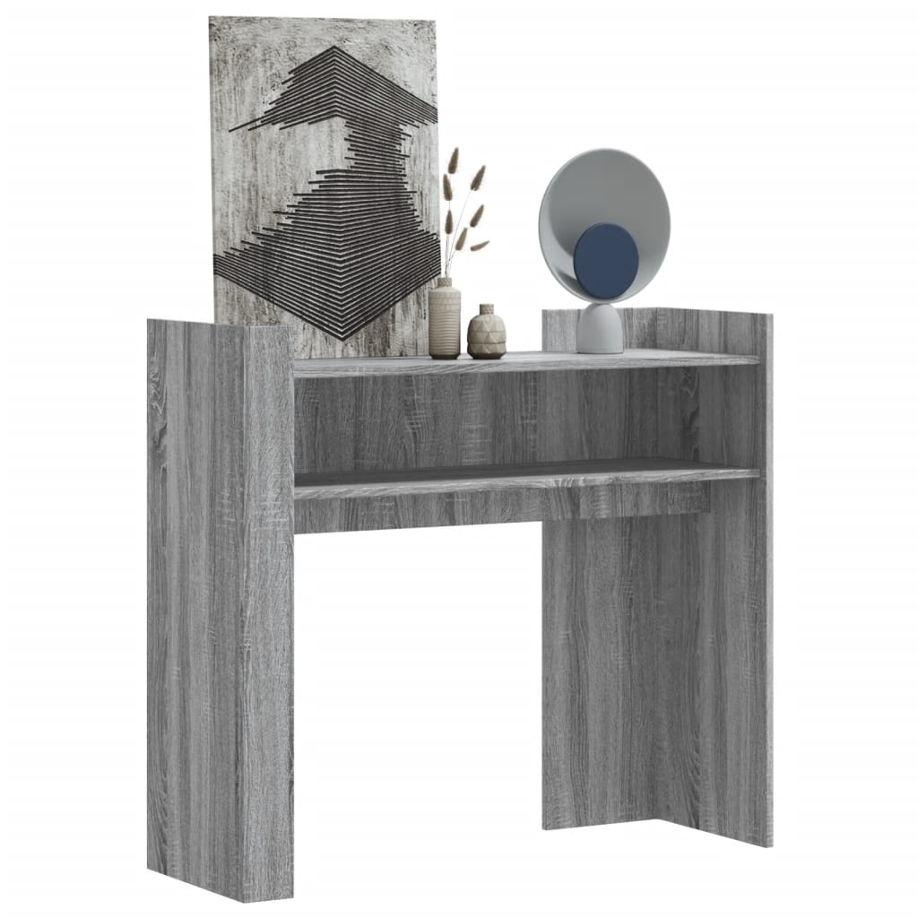 Wandtafel 100x35x90 cm bewerkt hout grijs sonoma eikenkleurig is nu te koop bij PeponiXL, paradijselijk wonen!