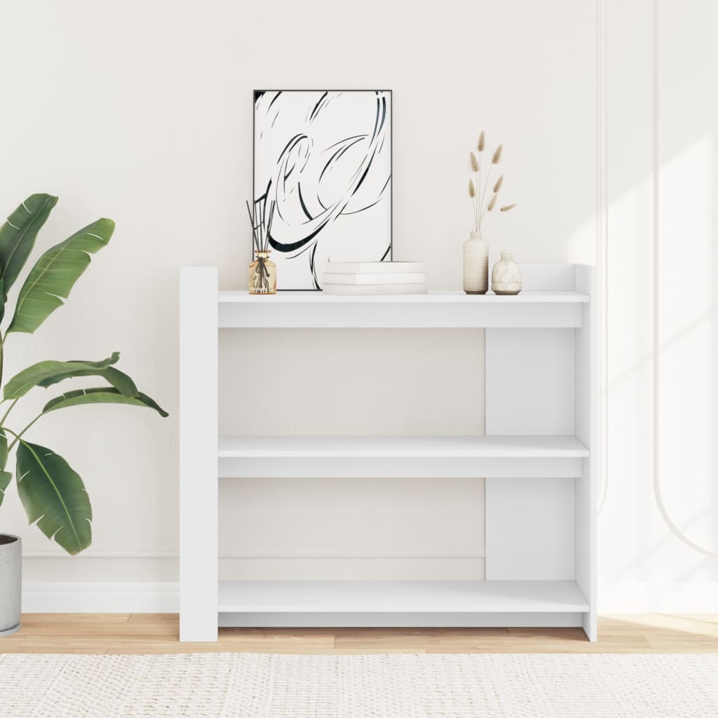 Wandtafel 100x35x90 cm bewerkt hout wit is nu te koop bij PeponiXL, paradijselijk wonen!