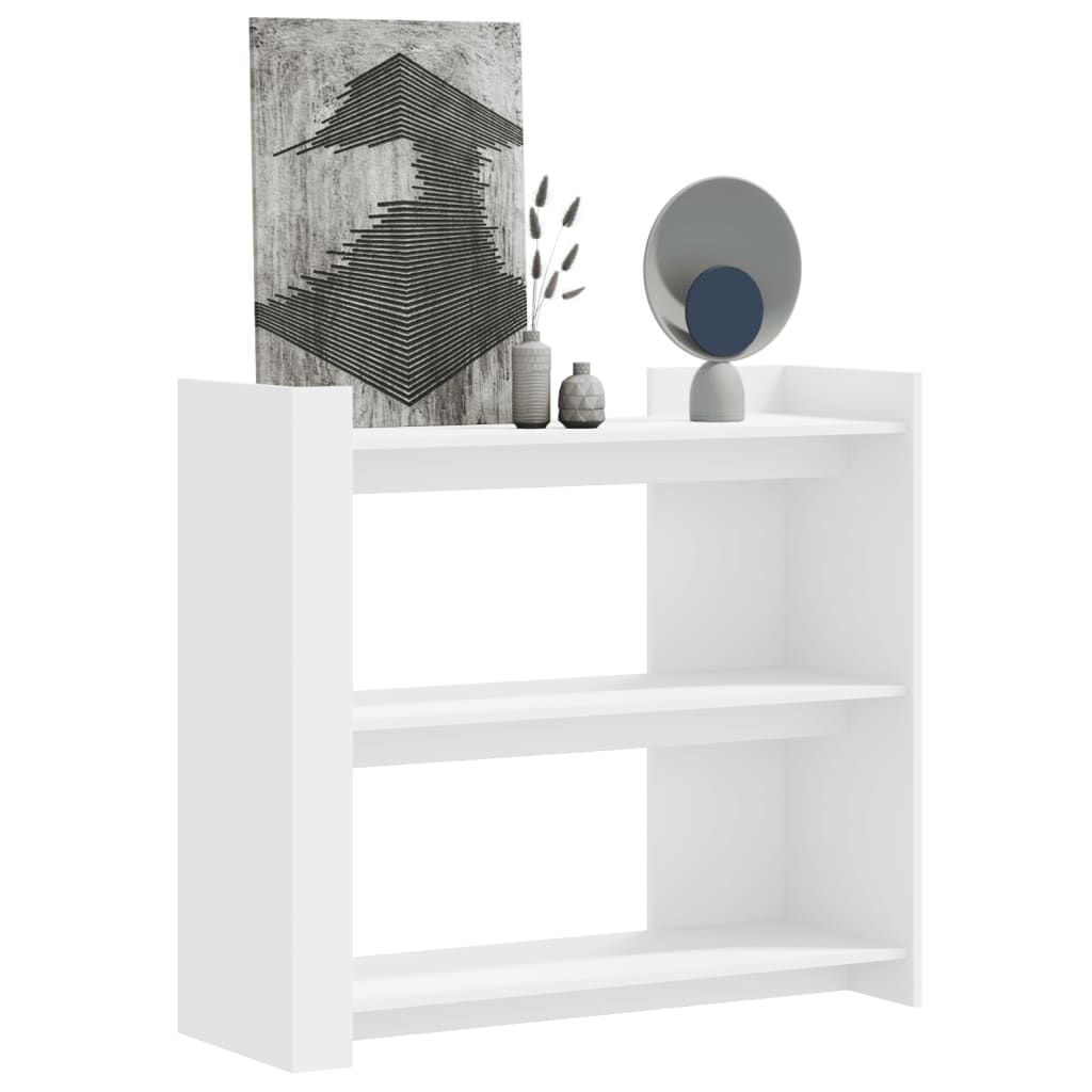 Wandtafel 100x35x90 cm bewerkt hout wit is nu te koop bij PeponiXL, paradijselijk wonen!