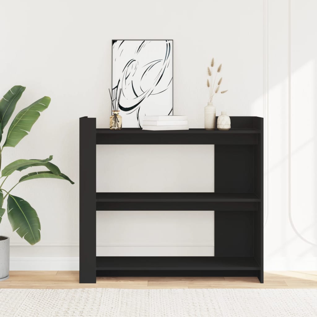 Wandtafel 100x35x90 cm bewerkt hout zwart is nu te koop bij PeponiXL, paradijselijk wonen!