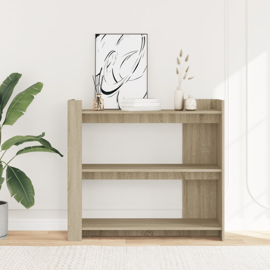 Wandtafel 100x35x90 cm bewerkt hout sonoma eikenkleurig is nu te koop bij PeponiXL, paradijselijk wonen!
