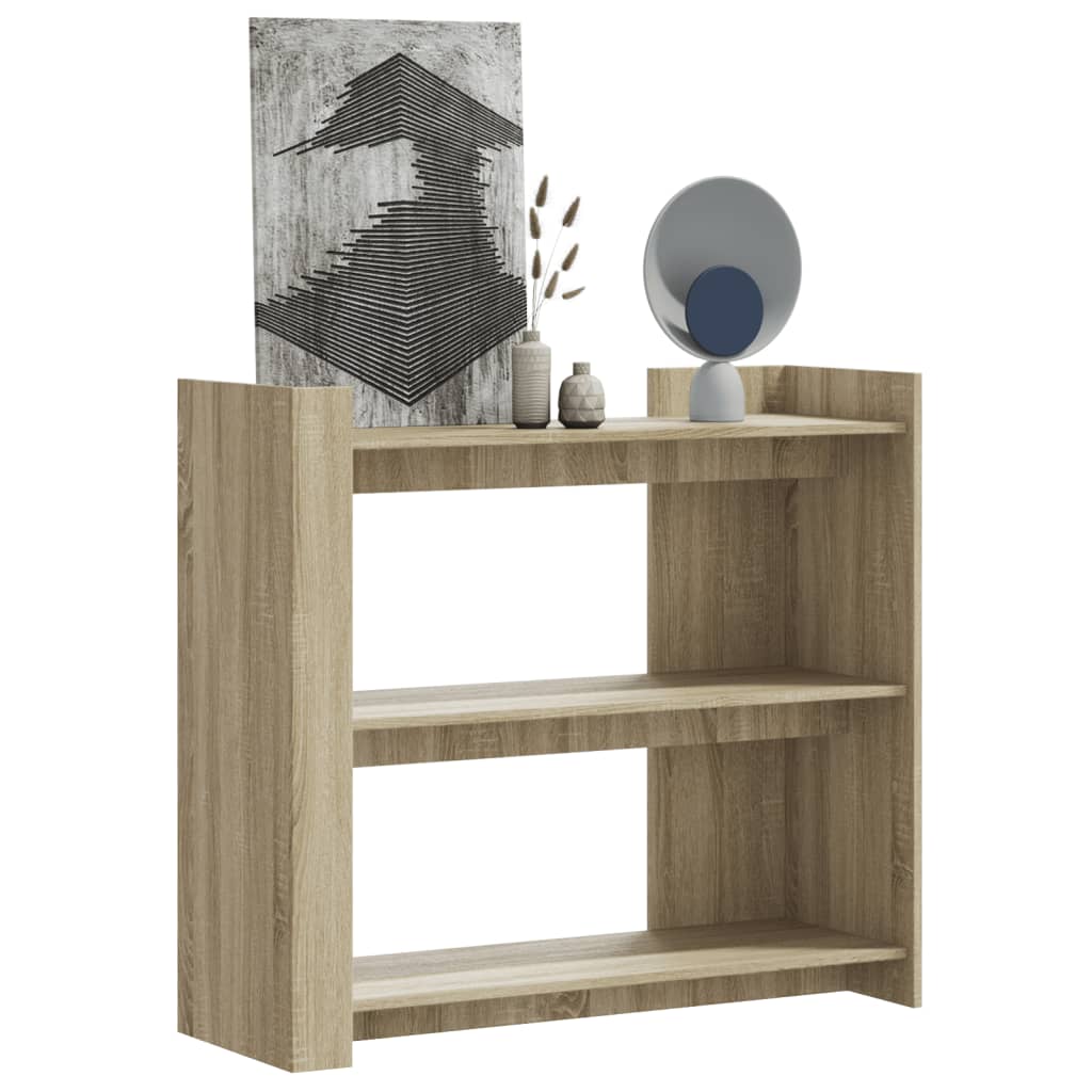Wandtafel 100x35x90 cm bewerkt hout sonoma eikenkleurig is nu te koop bij PeponiXL, paradijselijk wonen!