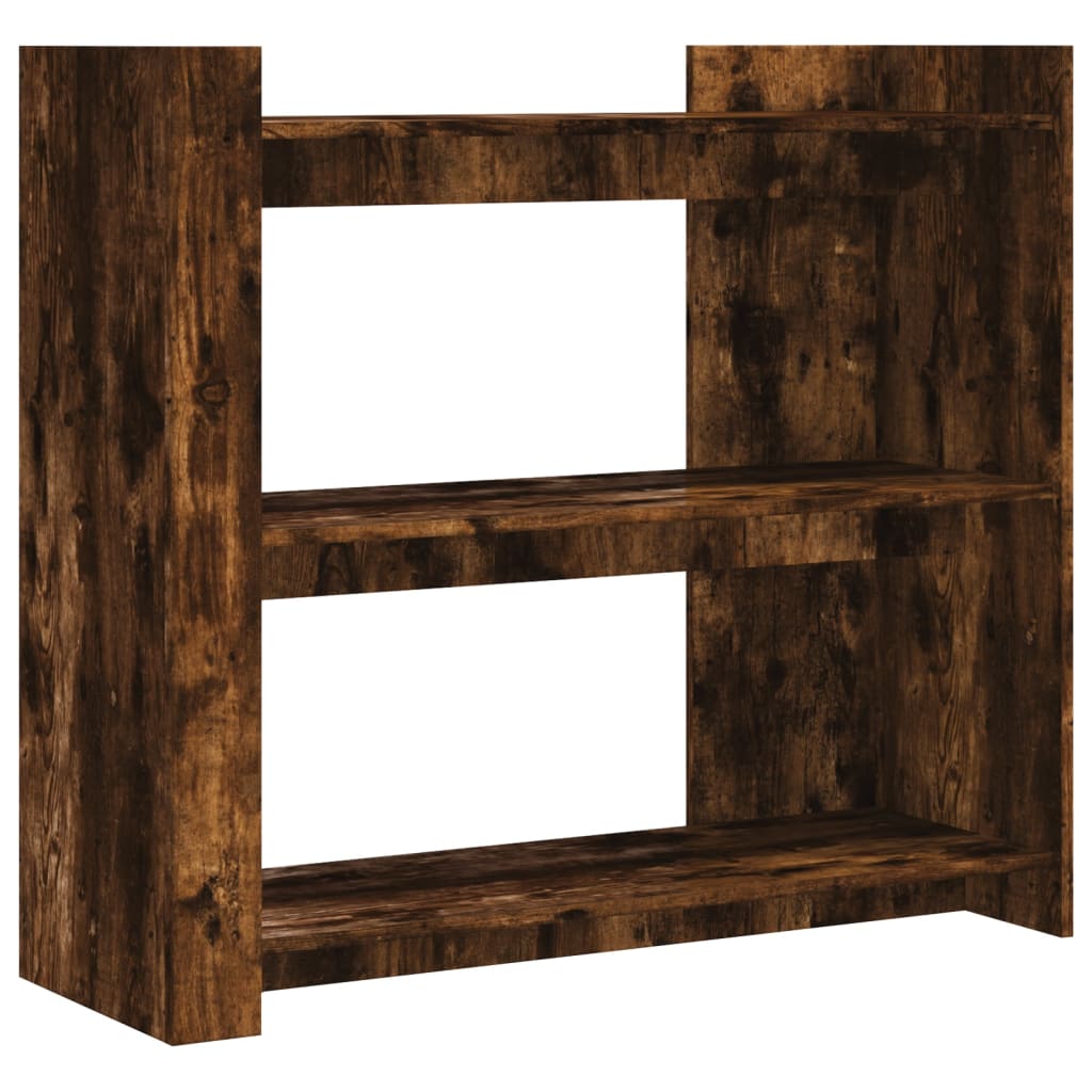 Wandtafel 100x35x90 cm bewerkt hout gerookt eikenkleurig is nu te koop bij PeponiXL, paradijselijk wonen!