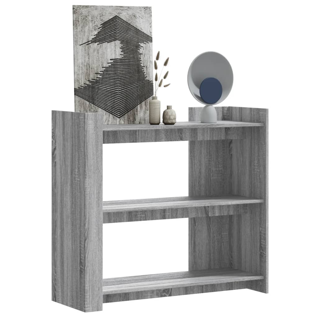 Wandtafel 100x35x90 cm bewerkt hout grijs sonoma eikenkleurig is nu te koop bij PeponiXL, paradijselijk wonen!