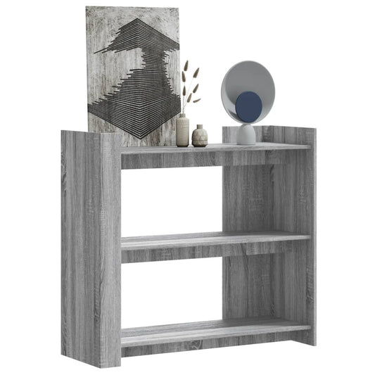 Wandtafel 100x35x90 cm bewerkt hout grijs sonoma eikenkleurig is nu te koop bij PeponiXL, paradijselijk wonen!