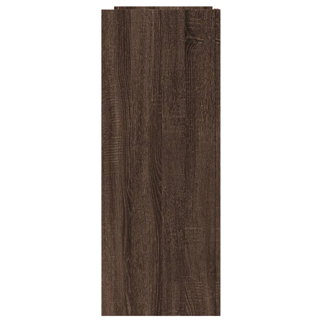 Wandtafel 100x35x90 cm bewerkt hout bruin eikenkleurig is nu te koop bij PeponiXL, paradijselijk wonen!