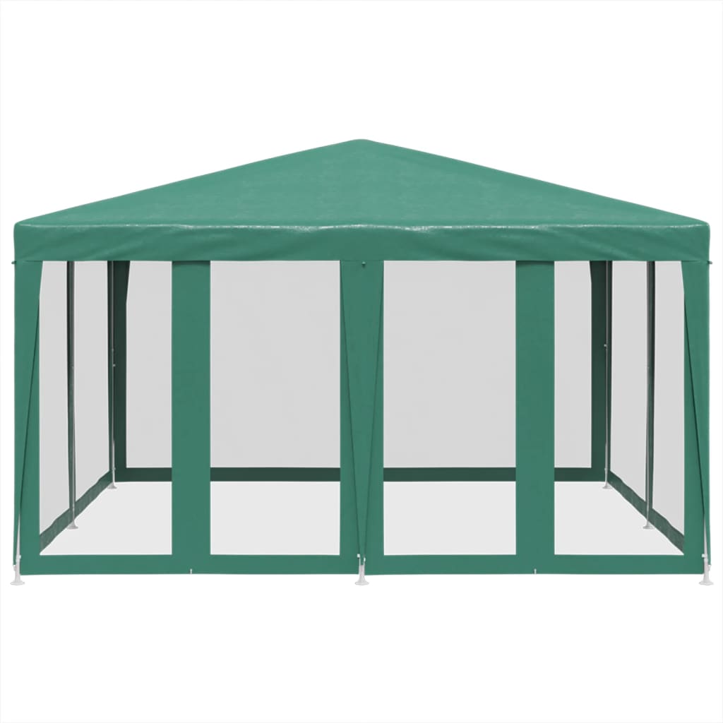 Partytent met 8 mesh zijwanden 4x4 m HDPE groen is nu te koop bij PeponiXL, paradijselijk wonen!