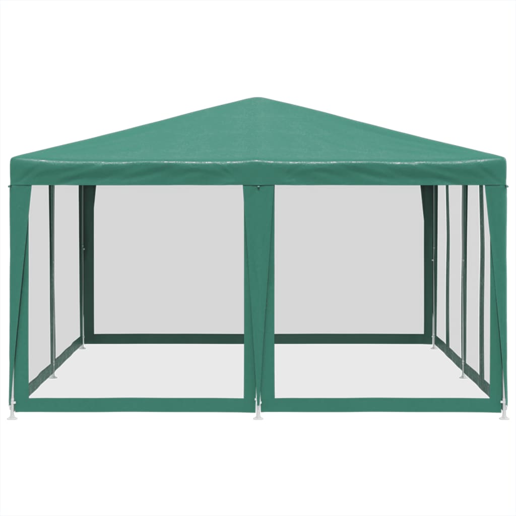 Partytent met 8 mesh zijwanden 4x4 m HDPE groen is nu te koop bij PeponiXL, paradijselijk wonen!
