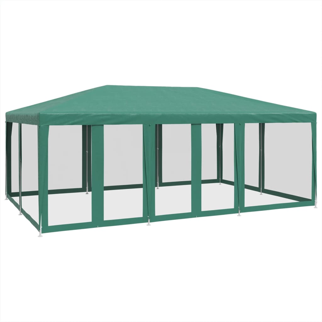 Partytent met 10 mesh zijwanden 6x4 m HDPE groen is nu te koop bij PeponiXL, paradijselijk wonen!