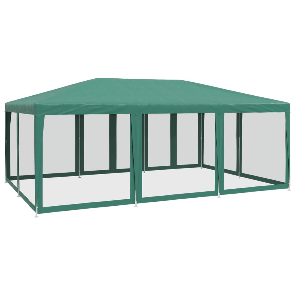Partytent met 10 mesh zijwanden 6x4 m HDPE groen is nu te koop bij PeponiXL, paradijselijk wonen!