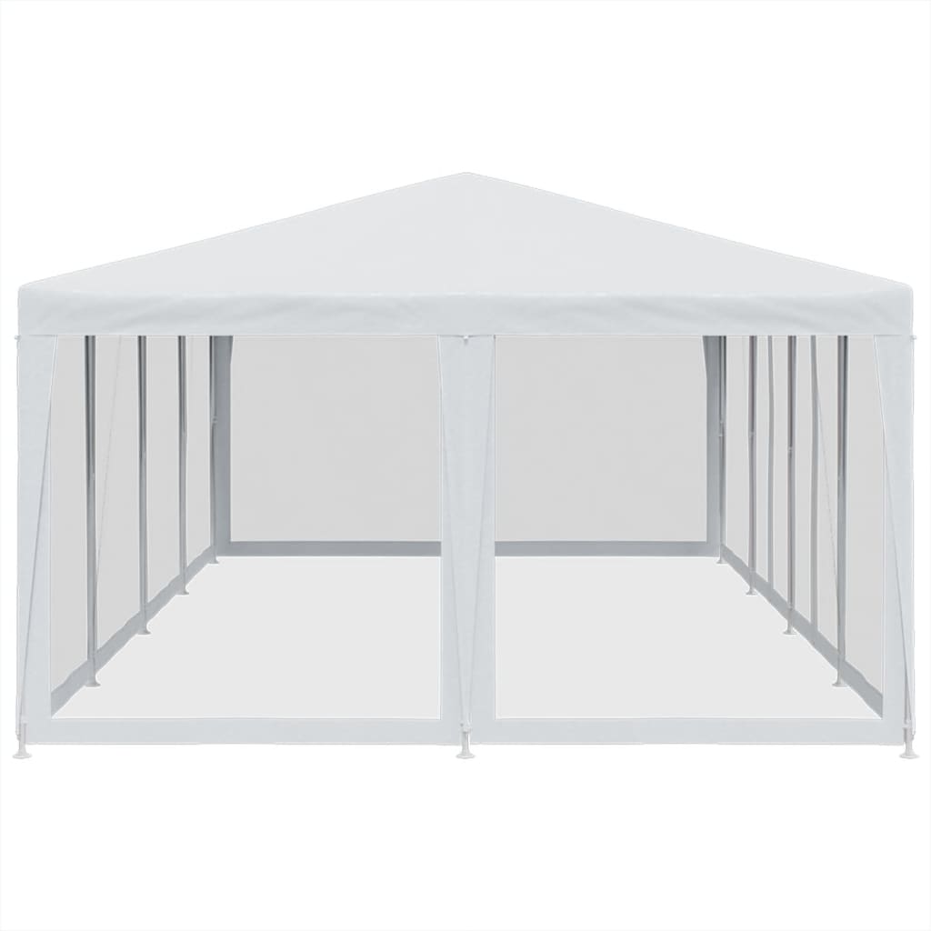 Partytent met 12 mesh zijwanden 8x4 m HDPE wit is nu te koop bij PeponiXL, paradijselijk wonen!