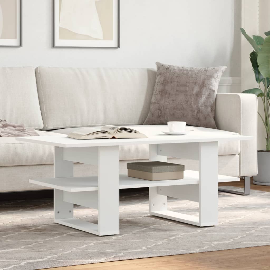 Salontafel 102x55x42 cm bewerkt hout zwart is nu te koop bij PeponiXL, paradijselijk wonen!