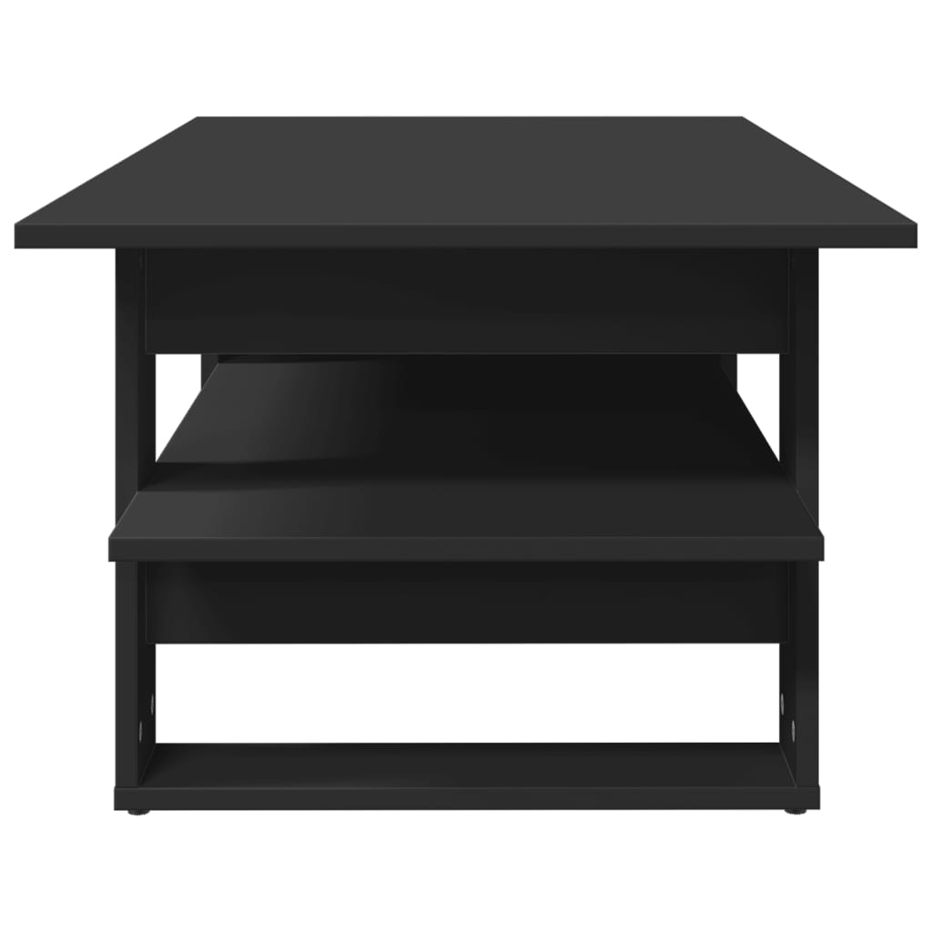 Salontafel 102x55x42 cm bewerkt hout zwart is nu te koop bij PeponiXL, paradijselijk wonen!