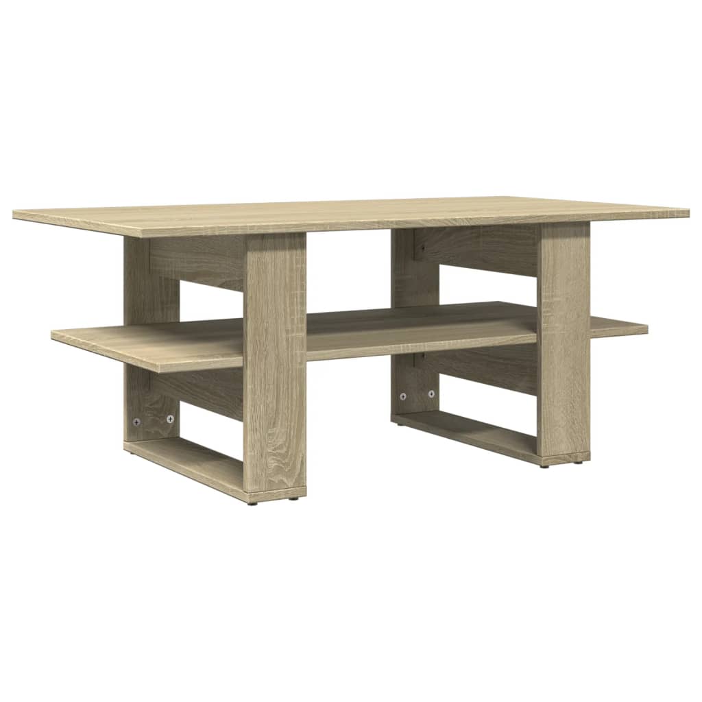 Salontafel 102x55x42 cm bewerkt hout sonoma eikenkleurig is nu te koop bij PeponiXL, paradijselijk wonen!
