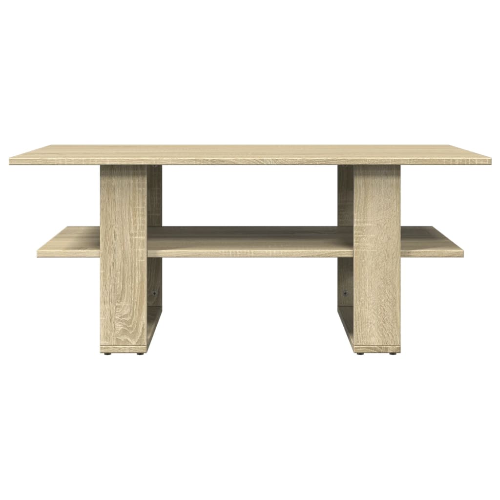 Salontafel 102x55x42 cm bewerkt hout sonoma eikenkleurig is nu te koop bij PeponiXL, paradijselijk wonen!
