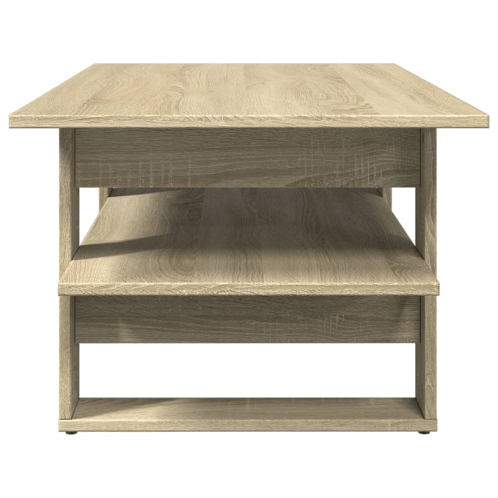 Salontafel 102x55x42 cm bewerkt hout sonoma eikenkleurig is nu te koop bij PeponiXL, paradijselijk wonen!