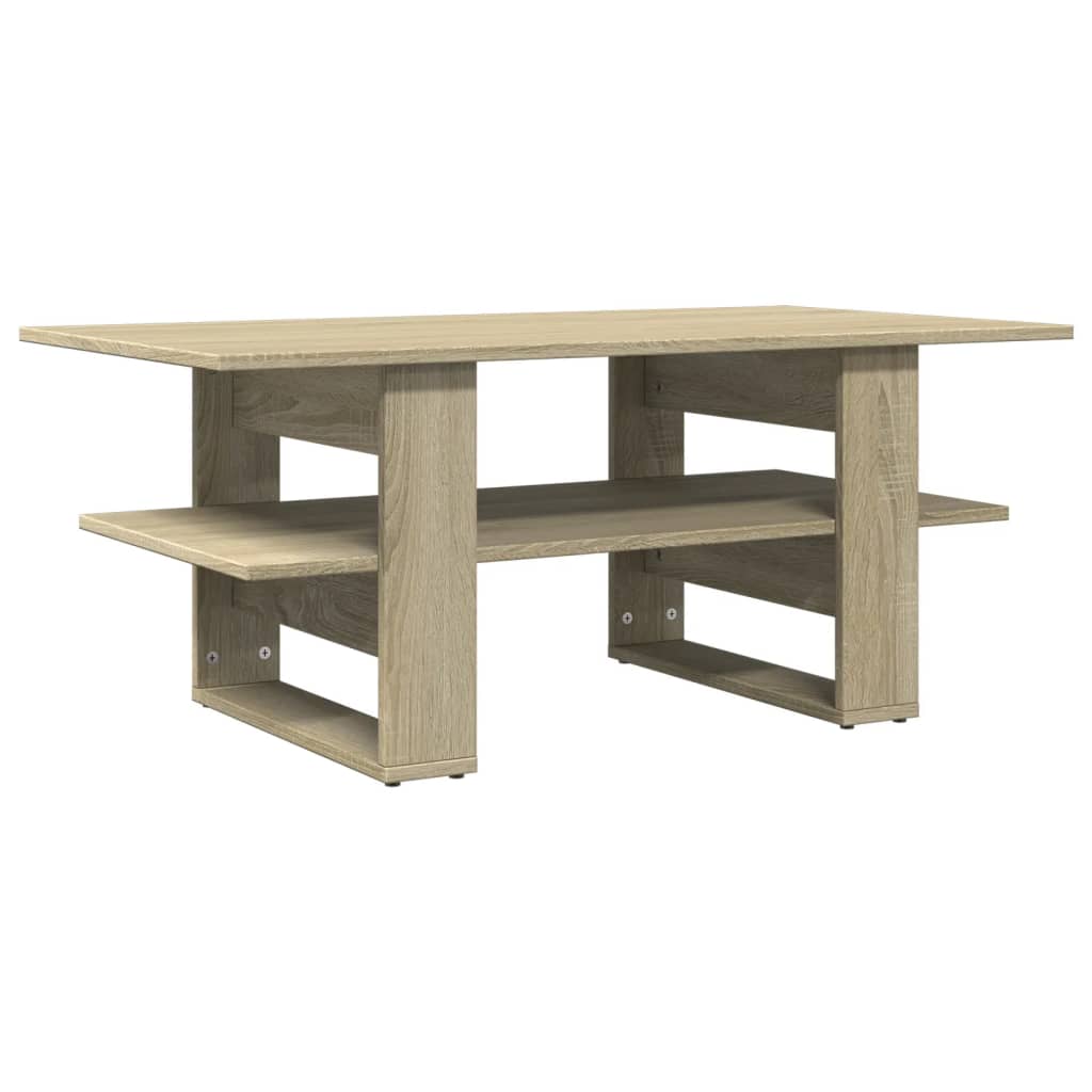 Salontafel 102x55x42 cm bewerkt hout sonoma eikenkleurig is nu te koop bij PeponiXL, paradijselijk wonen!