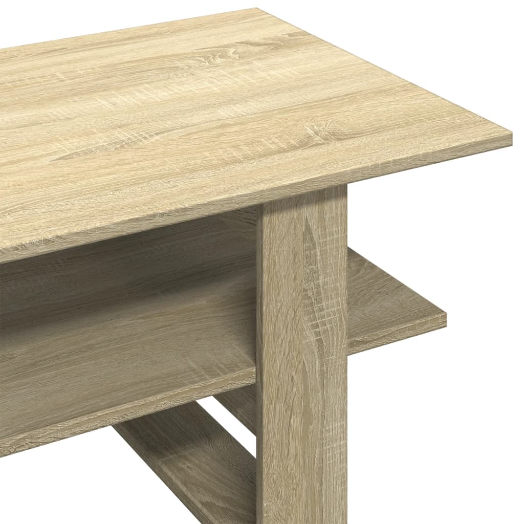 Salontafel 102x55x42 cm bewerkt hout sonoma eikenkleurig is nu te koop bij PeponiXL, paradijselijk wonen!