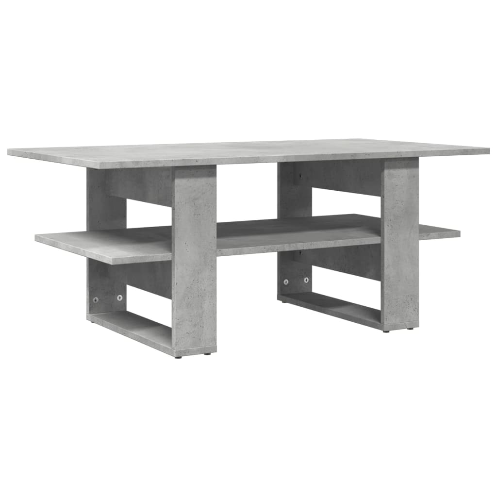 Salontafel 102x55x42 cm bewerkt hout betongrijs is nu te koop bij PeponiXL, paradijselijk wonen!