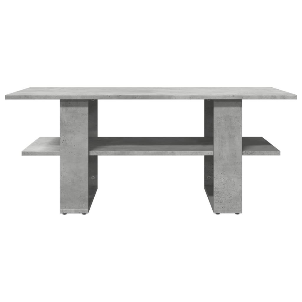 Salontafel 102x55x42 cm bewerkt hout betongrijs is nu te koop bij PeponiXL, paradijselijk wonen!