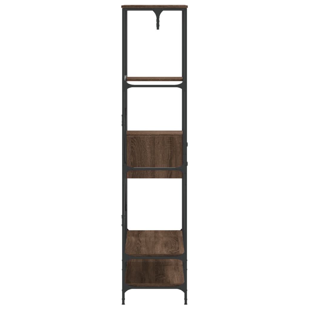 Kledingrek met schappen bewerkt hout bruin eikenkleur is nu te koop bij PeponiXL, paradijselijk wonen!